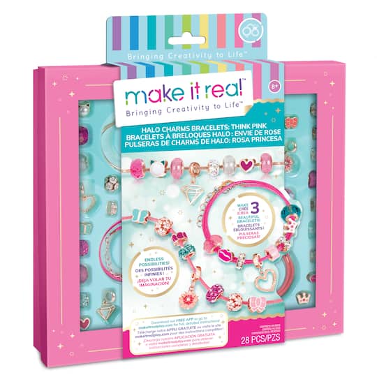 Make It Real&#x2122; Think Pink Halo Charms Bracelets Kit
